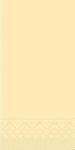 Mank Servietten aus Tissue 33 x 33 cm | 1/8 Falz Serviette | Premium Einweg-Serviette | saugstark | Uni | Basic | 100 Stück| (Creme, 33 x 33 cm)