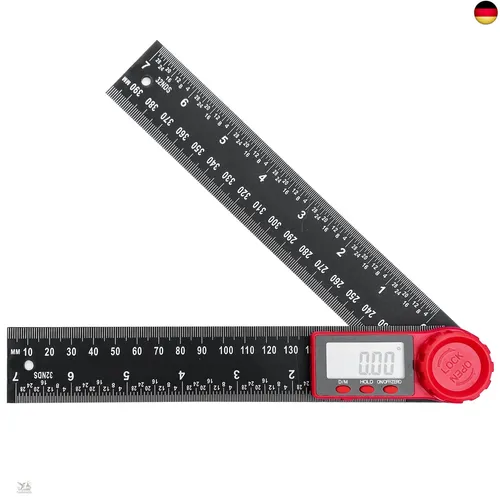 Newaner 360°Rotierender Winkelmesser Digital, 200 mm Winkellehre mit Lcd 