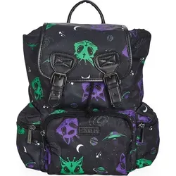 Banned Alternative Rucksack Damen Alien Space Cat in grün von Banned