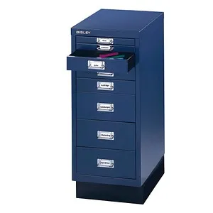 BISLEY MultiDrawer™ L298S Schubladenschrank oxfordblau - Büromöbel mit 8 leichtgängigen Schubladen, ideal für die Archivierung von A4-Unterlagen. Robuster Stahl und hochwertige Lackierung sorgen für Langlebigkeit und einfache Reinigung.