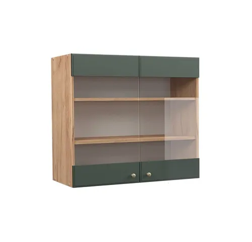 Vicco Glashängeschrank Fame-Line, Grün-Gold Landhaus in gold von Vicco