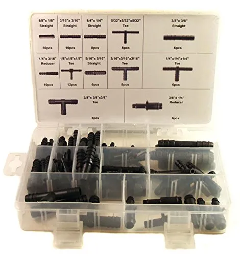 Craft-Equip 113 tlg. Schlauchverbinder Set T-Stück Verbinder Reduzierstück KFZ