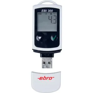 ebro Datenlogger 1340-6330, EBI 300 - Temperaturüberwachung - Elektrische Messgeräte mit Temperaturmessbereich von -30°C bis 70°C, bis zu 40.000 Messwerte speicherbar und USB-Datenübertragung für einfache Auswertung.