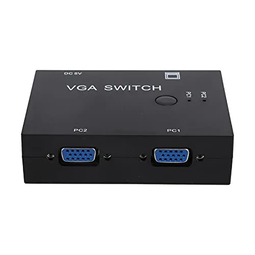 Annadue VGA mit 2 Ports, manuell, 2-in-1-Ausgang mit USB-Kabel, 2 PC auf 1 Anzeigedisplay 2 Hosts in 1