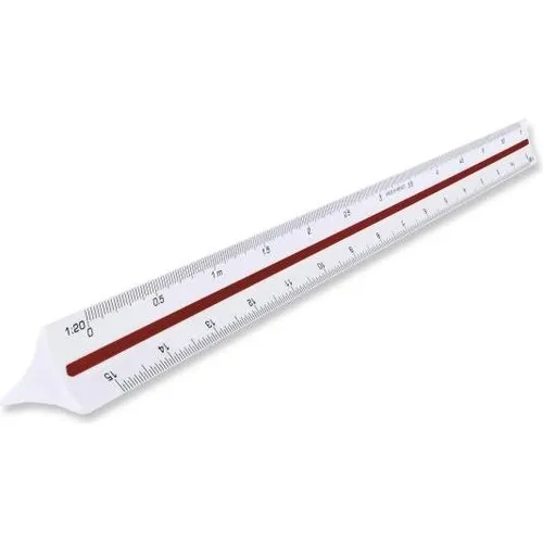 Maped Målestok, 6 måleskalaer (1:20 - 1:125), 30 cm (30 cm, Kunststoff) (MAP240011)