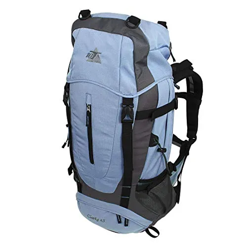 10T Clarke 45L Rucksack mit Trinksystem und Regenschutz - Vielseitiger Wanderrucksack für Outdoor-Abenteuer: Langlebiges RipStop-Polyester, ergonomische Gurte und integriertes Trinksystem für optimalen Komfort und Hydration unterwegs.