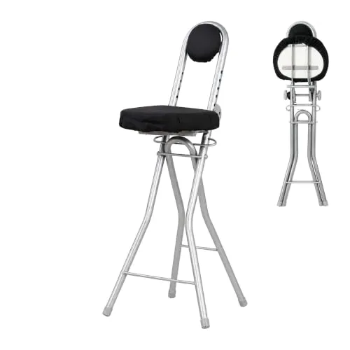 relaxdays Höhenverstellbare Stehhilfe schwarz-silber