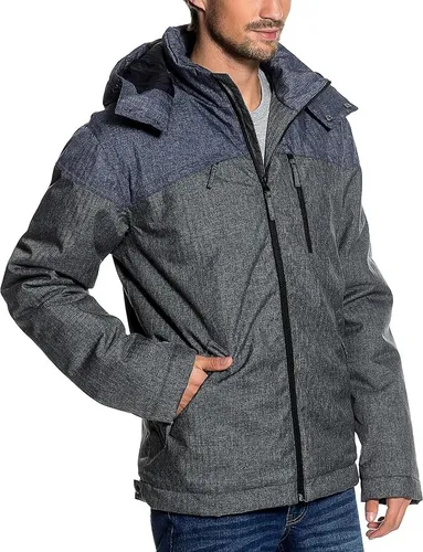 Gregster Herren Jacke Winterjacke Outdoorjacke Janick, Grau/Blau, XL