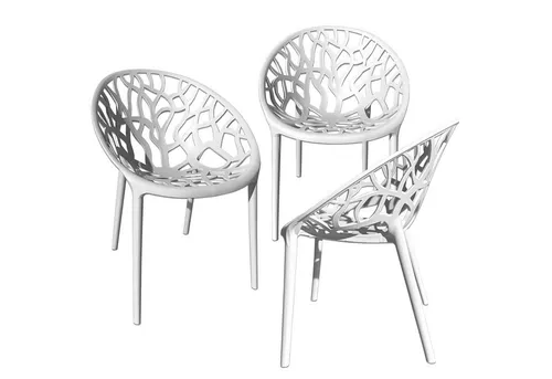 TRISENS Gartenstuhl Set (3 St) in weiß von TRISENS