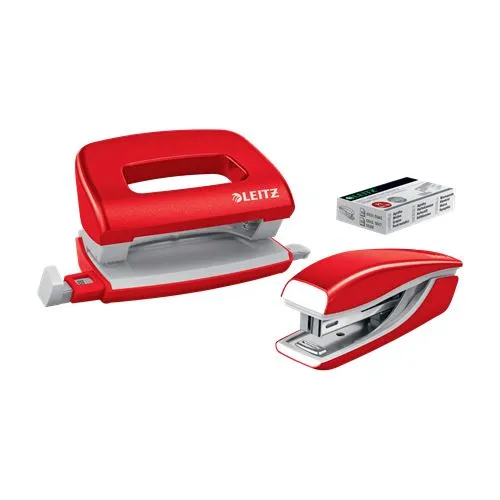 Leitz WOW Mini-Heftgerät und -Locherset von Leitz