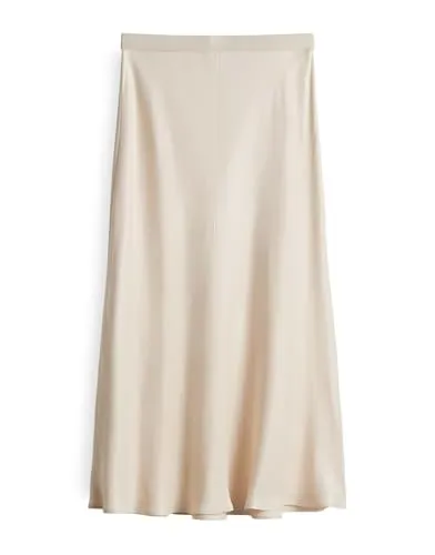 someday Damen Midirock | ODINIA Satinrock in A-Linie Natural Glaze, Größe 36 - Röcke für Damen - Der someday Satinrock vereint modernen Chic und zeitlose Eleganz. Hergestellt aus hochwertigem Ecovero Viscose für höchsten Tragekomfort und langlebige Qualität.