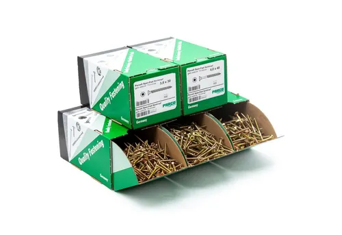 PARCO Schrauben- und Dübel-Set - 1400 Stück Torx-Antrieb - Schrauben-Dübel-Set mit 1400 Spanplattenschrauben, ideal für Möbelbau und Innenausbau. Mit Rostschutzbeschichtung für langlebige Verbindungen.