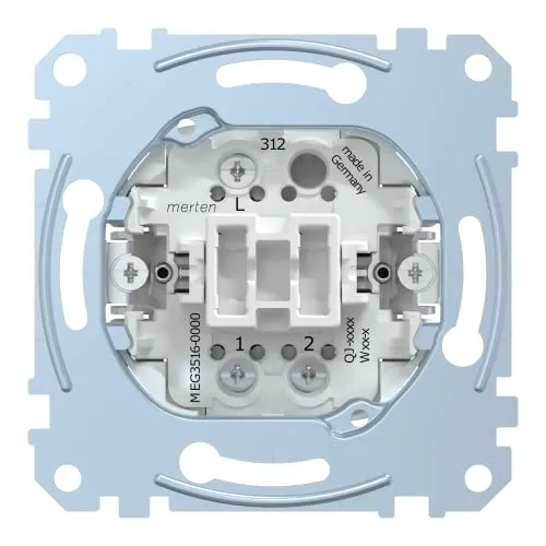 Schneider Electric Merten Aus- und Wechselschalter-Einsatz, Unterputz, 1-polig, 16AX, AC, 250V, Schraub-Liftklemmen, Artikelnummer MEG3516-0000
