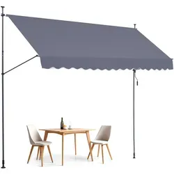 VEVOR Balkonmarkise 400x120cm - Klemmmarkise mit Kurbel, wasserdicht und UV80+ Sonnenschutz für vielseitige Einsatzmöglichkeiten