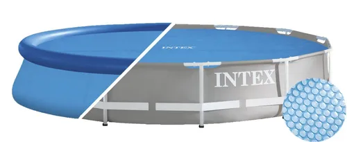 Intex Solarabdeckplane Solar-Pool-Cover, Ø: 290 cm - Die Intex Solarabdeckplane mit 2,90 m Durchmesser ist ideal zur Erwärmung von Poolwasser durch Sonnenenergie. Sie reduziert Wasserverdunstung und ist einfach in der Handhabung – perfekt für Easy Set und Frame-Pools.