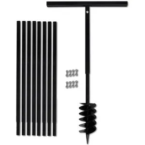 vidaXL Erdbohrer mit Griff 120 mm und 9 m Verlängerungsrohr von vidaXL