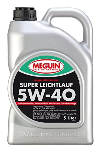 Meguin Megol Super Leichtlauf SAE 5W-40 vollsynthetisch | 5 L | vollsynthetisches Motoröl | Art.-Nr.: 4809