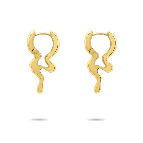 Liebeskind Berlin Creole Damen Edelstahl gold - Elegante Ohrringe für jeden Anlass - Ohrringe aus hochwertigem Edelstahl in gold, zeitloses Design und perfekte Ergänzung für jedes Outfit.