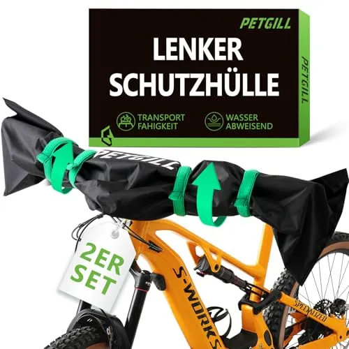 Lenkerschutzhülle für E-Bike - 2er Pack - Fahrradkoffer & Fahrradtransporttaschen: Wasserdicht und reißfest, schützt zuverlässig vor Wind, Sand und Regen während des Transports.