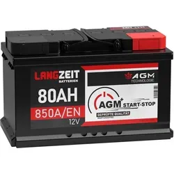 AGM Batterie 80Ah 12V für Start-Stop Systeme