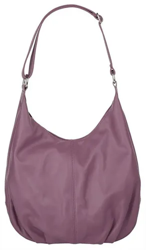 Cluty Shopper Damen 021408 violett - Handtasche aus 100 % Rindleder, geräumiges Hauptfach mit Smartphonefach für Geräte bis 5,5 Zoll, leicht und mit verstellbarem Schultergurt, ideal für den Alltag.