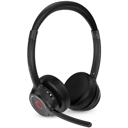 SPC Dreamer 2 Pro – Kabellose Bluetooth-Kopfhörer | 50h Akku | Geräuschunterdrückung (ENC) | Gleichzeitige Duale Verbindung | Google Fast Pair | Eingebautes Mikrofon | Kompatibel mit Teams, Schwarz