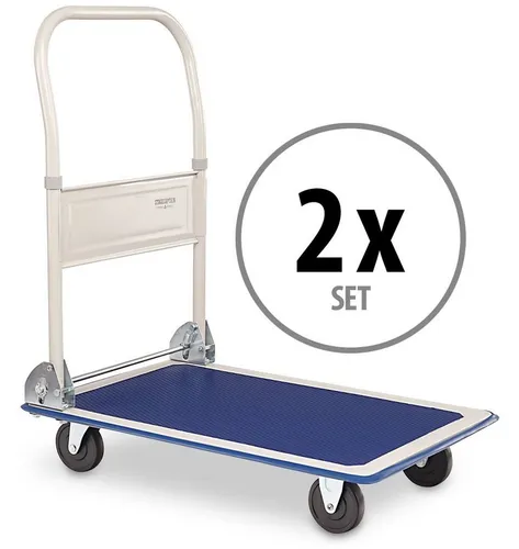 Stagecaptain Platformer Plattformwagen 2x Set - Transportgeräte & Rampen - Praktisches Set aus 2 Plattformwagen, ideal für Lager und Umzüge, mit Gummiauflage und 150 kg Tragkraft.