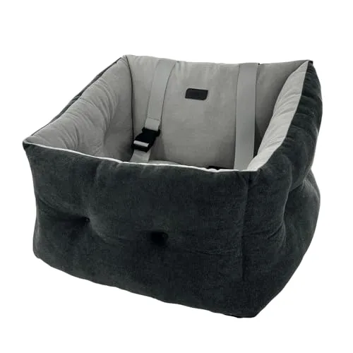 Nobby Hunde Autositz Rian grau – Bequemer Hundesitz für Reisen - Hundeautositz in elegantem Grau, ideal für Reisen. Bietet Komfort und Sicherheit für kleine bis große Hunde. Perfekt für entspannte Autofahrten!