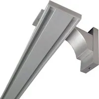 Bestlivings Gardinenschiene 2-läufig, Aluminium, 480cm