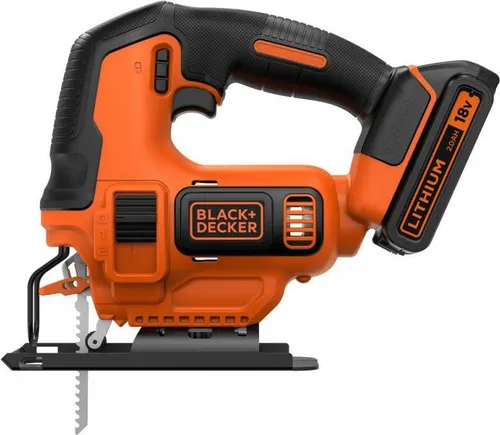 Black+Decker Li Ion Akku Stichsäge 18V BDCJS18 – Vielseitige Pendelhubstichsäge mit Akku - Handwerkzeuge: Die Black+Decker 18V Stichsäge überzeugt mit werkzeuglosem Sägeblattwechsel und 3-stufiger Pendelhubfunktion für schnelle, präzise Schnitte in Holz und Metall.