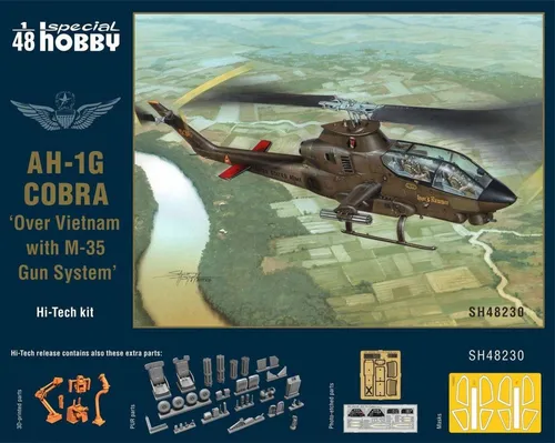 Special Hobby AH-1G Cobra - Modellbausatz - Luftfahrt-Modellbausatz, detailgetreue Nachbildung des AH-1G Cobra Hubschraubers, ideal für Modellbau-Enthusiasten und Sammler.