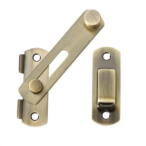 SAYAYO Türriegel Edelstahl Riegelschloss Klein Schiebetür Schloss Türschloss Flip Latch mit Fester Schraube, Torriegel 2,6 mm Dicke für Scheunen-Schiebetür, Weinschrank