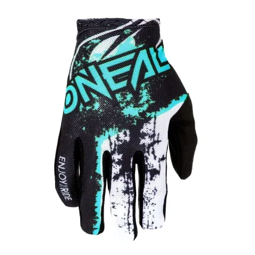 O'NEAL | Fahrrad- & Motocross-Handschuhe | MX MTB DH FR Downhill Freeride | Langlebige, Flexible Materialien, belüftete Handoberseite | Matrix Glove Impact | Erwachsene | Schwarz Türkis | Größe XL