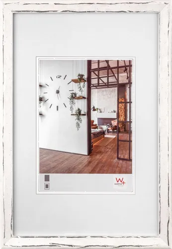 Metropolis Holzrahmen 15x20 cm weiß-silber