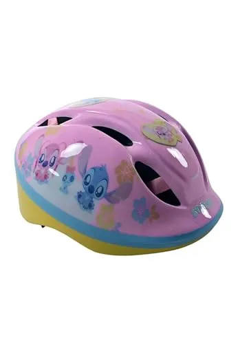 Disney Stitch Kinder-Fahrradhelm – Rosa, verstellbar (52–56 cm) - Fahrradhelme für Mädchen ab 3 Jahren, extra leicht (240 g) und TÜV-geprüft, ideal für kleine Disney-Fans mit sicherem Klickverschluss und optimaler Belüftung.