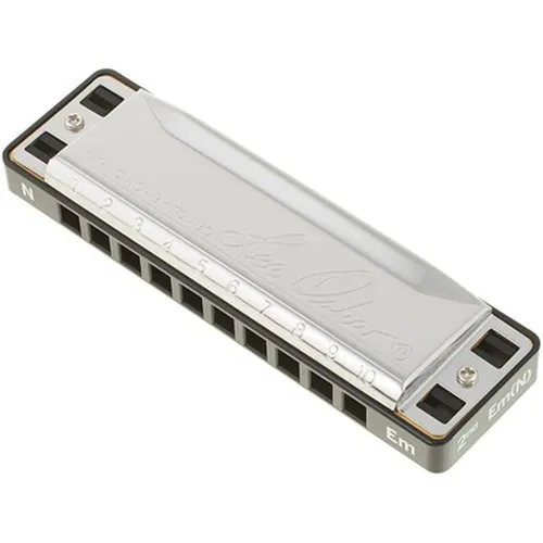 Lee Oskar 797037 Natural Minor E-Moll Mundharmonika - Mundharmonika für Blues, Rock & Jazz, mit 10 Kanzellen und Edelstahl-Deckel für langlebigen Klang. Ideal für Musiker, die E-Moll lieben.