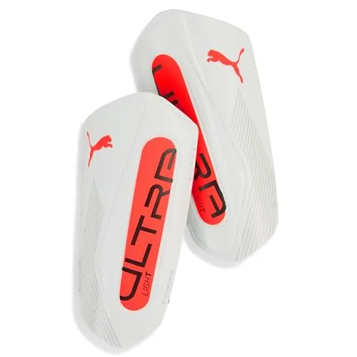 PUMA ULTRA Light Strap, Unisex Schienbeinschoner, PUMA White-Glowing Red, L - 030992