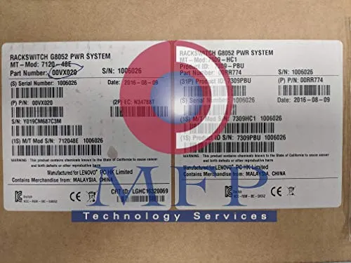 IBM 7309-G52 System Network RackSwitch G8052 (hinten nach vorne)