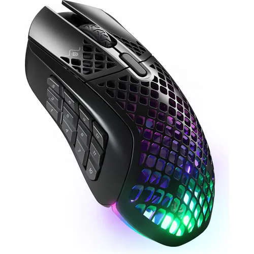 SteelSeries Aerox 9 Wireless - RGB Gaming-Mouse mit 18 Tasten, federleichtes Design und IP54 Schutz gegen Spritzwasser