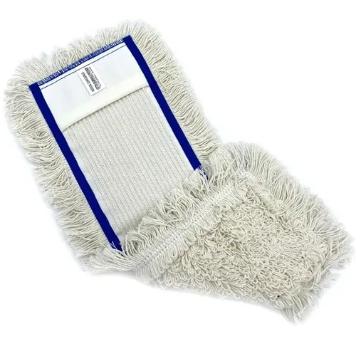 ReinigungsBerater Wischmop aus Baumwolle PROFI PLUS Wischbezug weiß 50 cm Baumwollmop, Doppelschichttaschen, innen Schlinge RMV12.012