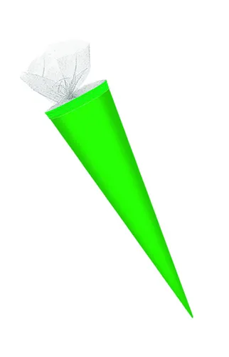 Bastel Schultüte / Länge: 70cm / rund / Farbe: grün von Livepac-Office