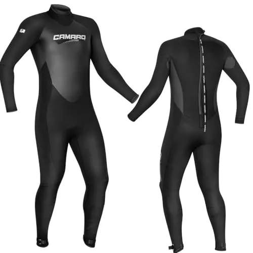 CAMARO Flex Skin Steamer 5/3 Fullsuit Ultraflex Neopreneanzug bis 5XL - Hochwertiger Neoprenanzug aus extrem dehnfähigem Material für optimalen Komfort. Ideal für warme Gewässer, bietet er Flexibilität und Bewegungsfreiheit beim Wassersport.