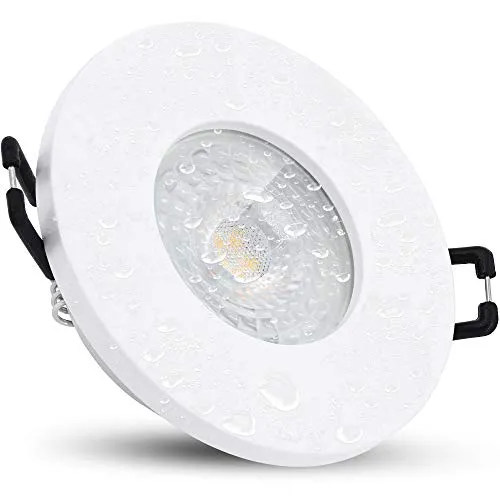 linovum ISAWO Deckenstrahler Einbau LED IP65 extra flach 30mm mit LED Modul 4W warmweiß 230V