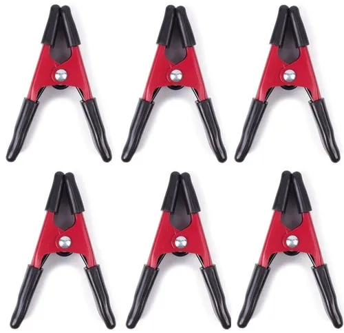 6x Klemmzwingen Federklemmen SET Spannzwingen Leimzwingen Zwingen Federzwingen