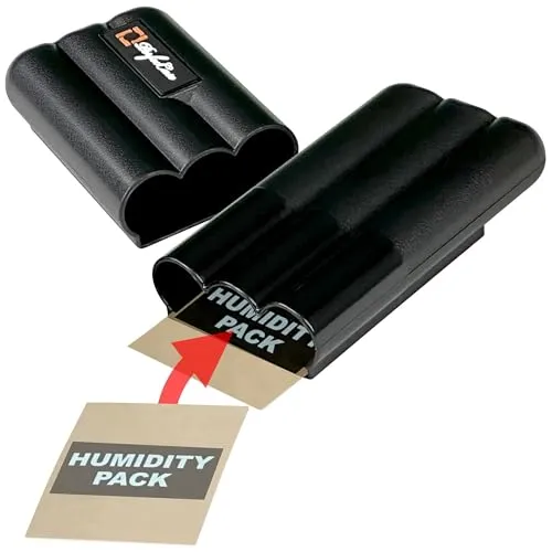 Perfec PerfecCase 3-Finger Zigarrenetui, luftdichter Verschluss