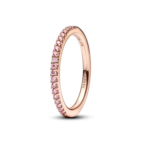 PANDORA Timeless Funkelnder Rosafarbener Pavé-Band Ring in pink von Pandora