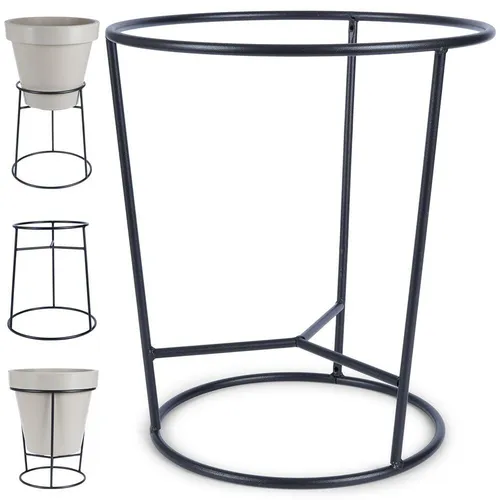 Pflanzenhalter Blumenständer Topfständer Metall schwarz doppelseitig 37x41cm