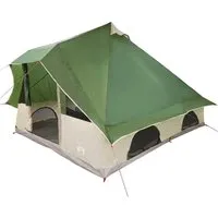 vidaXL Familienzelt Tipi Grün für 8 Personen - Geräumiges und stylisches Tipi-Zelt, wasserdicht und ideal für Familienausflüge. Mit atmungsaktivem Design und einfacher Montage für unbeschwerte Outdoor-Abenteuer.