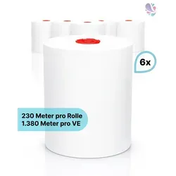 Blanc HYGIENIC Handtuchrollen Smart ECO - 100% TAD-Qualität - Gewerbliche Papierhandtücher mit 230 m pro Rolle, reißfest und saugstark. Ideal für Blanc Cosmos Handtuchspender, umweltfreundlich und einfach einzulegen.