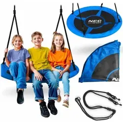 Schaukel Storchennest Neo-Sport Swingo 110 cm - Nestschaukel für Kinder, bietet sicheren und bequemen Platz für bis zu 3 Kinder, ideal für Garten und Spielplatz.